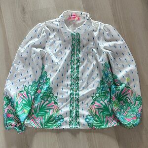 Lilly Pulitzer Tavia Top in Coconut Row